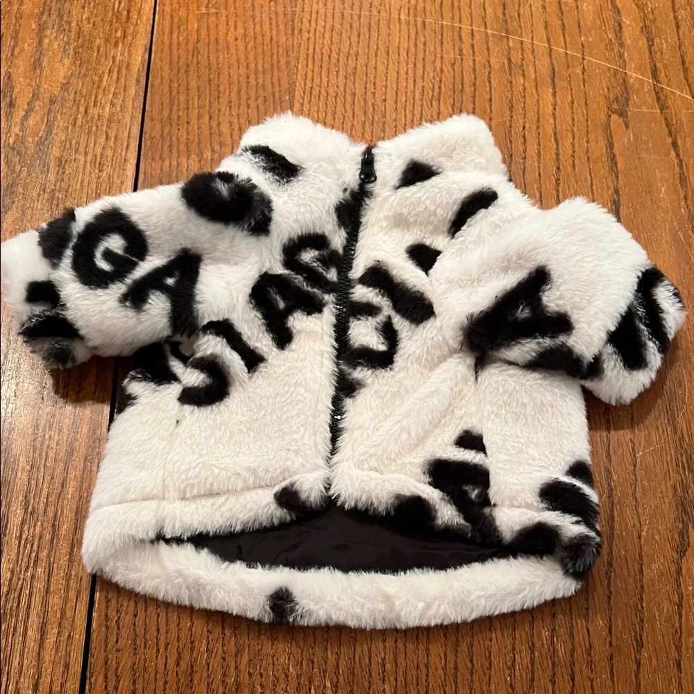 Black and White Faux Fur Jacket